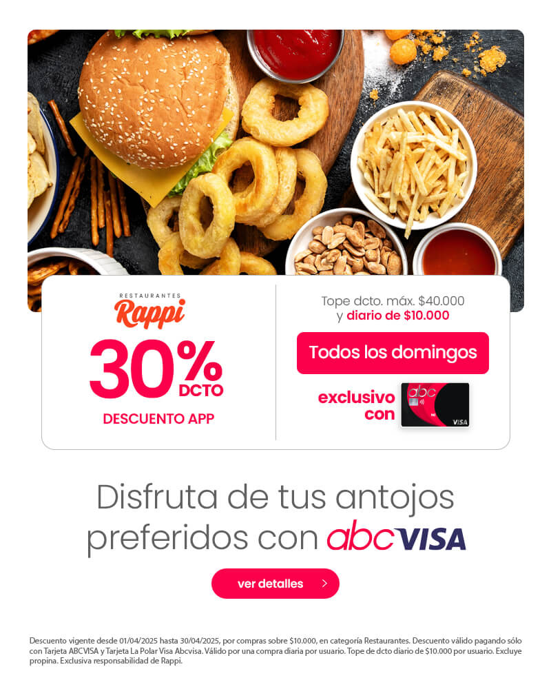 ¡Descuento en rappi usando tu tarjeta abcvisa!